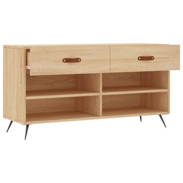 vidaXL Παπουτσοθήκη Sonoma Δρυς 102x35x55cm από Επεξεργασμένο Ξύλο