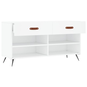 vidaXL Παπουτσοθήκη Λευκή 102x35x55cm από Επεξεργασμένο Ξύλο