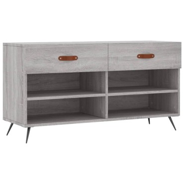 vidaXL Παπουτσοθήκη Γκρι Sonoma 102x35x55cm από Επεξεργασμένο Ξύλο