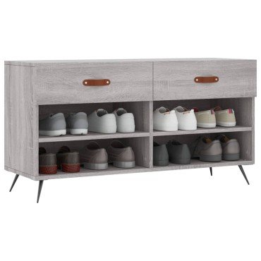 vidaXL Παπουτσοθήκη Γκρι Sonoma 102x35x55cm από Επεξεργασμένο Ξύλο