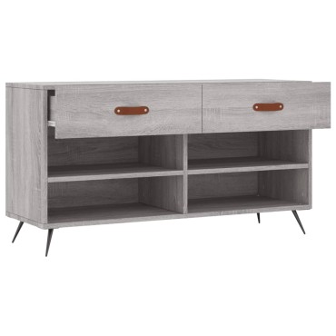 vidaXL Παπουτσοθήκη Γκρι Sonoma 102x35x55cm από Επεξεργασμένο Ξύλο