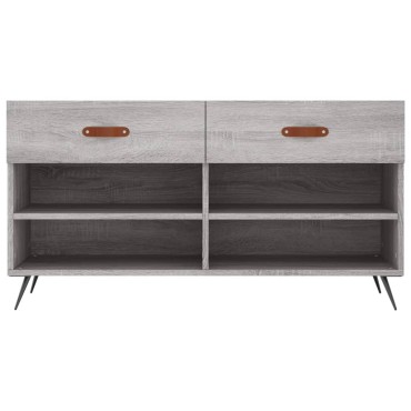 vidaXL Παπουτσοθήκη Γκρι Sonoma 102x35x55cm από Επεξεργασμένο Ξύλο