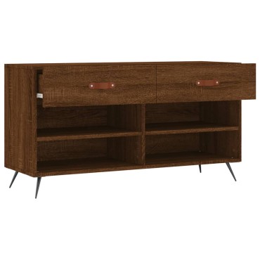 vidaXL Παπουτσοθήκη Καφέ Δρυς 102x35x55cm από Επεξεργασμένο Ξύλο
