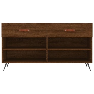 vidaXL Παπουτσοθήκη Καφέ Δρυς 102x35x55cm από Επεξεργασμένο Ξύλο