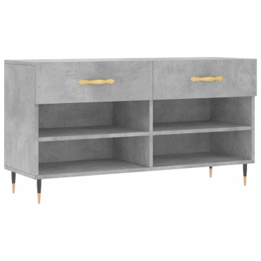vidaXL Παπουτσοθήκη Γκρι Σκυρ. 102x35x55cm από Επεξεργασμένο Ξύλο
