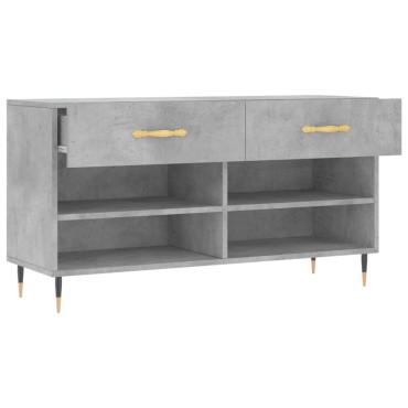 vidaXL Παπουτσοθήκη Γκρι Σκυρ. 102x35x55cm από Επεξεργασμένο Ξύλο