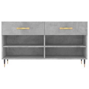 vidaXL Παπουτσοθήκη Γκρι Σκυρ. 102x35x55cm από Επεξεργασμένο Ξύλο