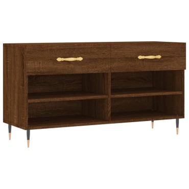 vidaXL Παπουτσοθήκη Καφέ Δρυς 102x35x55cm από Επεξεργασμένο Ξύλο
