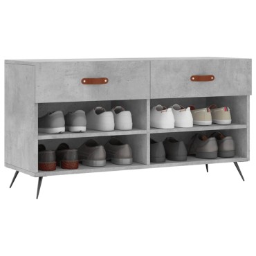 vidaXL Παπουτσοθήκη Γκρι Σκυρ. 102x35x55cm από Επεξεργασμένο Ξύλο