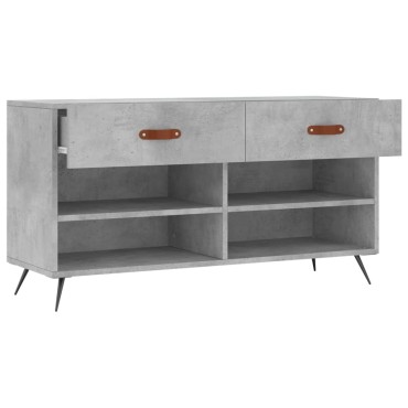 vidaXL Παπουτσοθήκη Γκρι Σκυρ. 102x35x55cm από Επεξεργασμένο Ξύλο