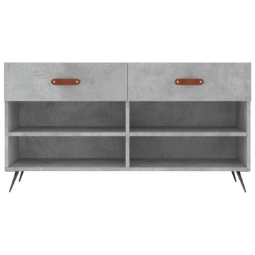 vidaXL Παπουτσοθήκη Γκρι Σκυρ. 102x35x55cm από Επεξεργασμένο Ξύλο