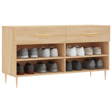 vidaXL Παπουτσοθήκη Sonoma Δρυς 102x35x55cm από Επεξεργασμένο Ξύλο