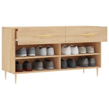 vidaXL Παπουτσοθήκη Sonoma Δρυς 102x35x55cm από Επεξεργασμένο Ξύλο