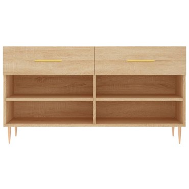 vidaXL Παπουτσοθήκη Sonoma Δρυς 102x35x55cm από Επεξεργασμένο Ξύλο