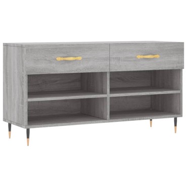 vidaXL Παπουτσοθήκη Γκρι Sonoma 102x35x55cm από Επεξεργασμένο Ξύλο