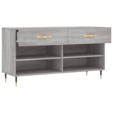 vidaXL Παπουτσοθήκη Γκρι Sonoma 102x35x55cm από Επεξεργασμένο Ξύλο