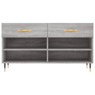 vidaXL Παπουτσοθήκη Γκρι Sonoma 102x35x55cm από Επεξεργασμένο Ξύλο