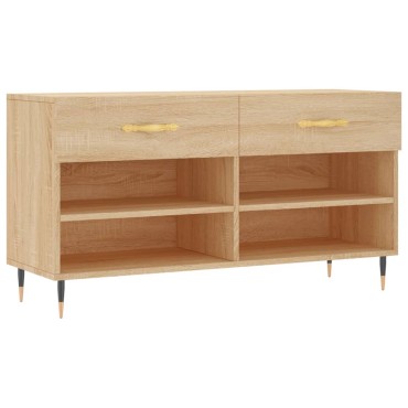 vidaXL Παπουτσοθήκη Sonoma Δρυς 102x35x55cm από Επεξεργασμένο Ξύλο