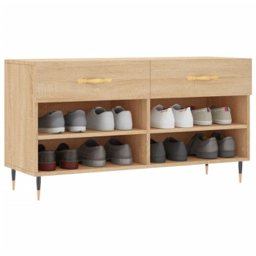 vidaXL Παπουτσοθήκη Sonoma Δρυς 102x35x55cm από Επεξεργασμένο Ξύλο