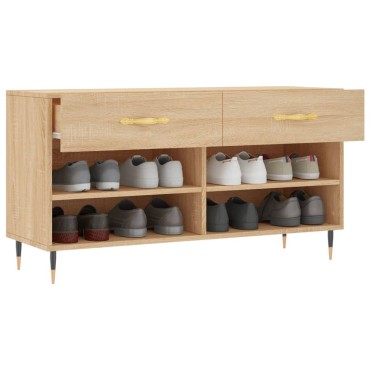 vidaXL Παπουτσοθήκη Sonoma Δρυς 102x35x55cm από Επεξεργασμένο Ξύλο