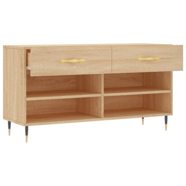 vidaXL Παπουτσοθήκη Sonoma Δρυς 102x35x55cm από Επεξεργασμένο Ξύλο