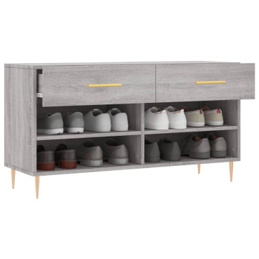 vidaXL Παπουτσοθήκη Γκρι Sonoma 102x35x55cm από Επεξεργασμένο Ξύλο