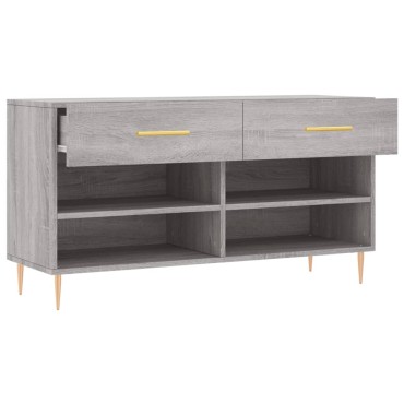 vidaXL Παπουτσοθήκη Γκρι Sonoma 102x35x55cm από Επεξεργασμένο Ξύλο