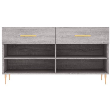 vidaXL Παπουτσοθήκη Γκρι Sonoma 102x35x55cm από Επεξεργασμένο Ξύλο