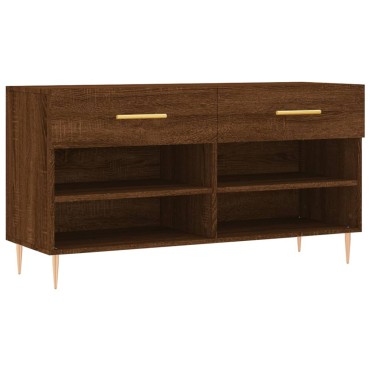 vidaXL Παπουτσοθήκη Καφέ Δρυς 102x35x55cm από Επεξεργασμένο Ξύλο