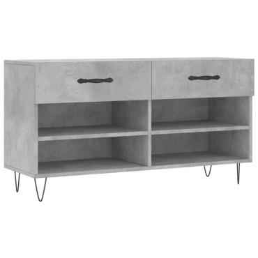 vidaXL Παπουτσοθήκη Γκρι Σκυρ. 102x35x55cm από Επεξεργασμένο Ξύλο