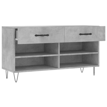 vidaXL Παπουτσοθήκη Γκρι Σκυρ. 102x35x55cm από Επεξεργασμένο Ξύλο
