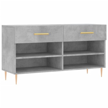 vidaXL Παπουτσοθήκη Γκρι Σκυρ. 102x35x55cm από Επεξεργασμένο Ξύλο