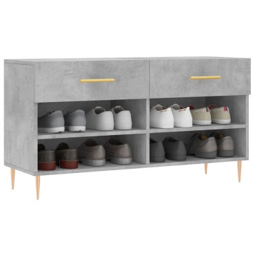 vidaXL Παπουτσοθήκη Γκρι Σκυρ. 102x35x55cm από Επεξεργασμένο Ξύλο