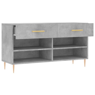 vidaXL Παπουτσοθήκη Γκρι Σκυρ. 102x35x55cm από Επεξεργασμένο Ξύλο