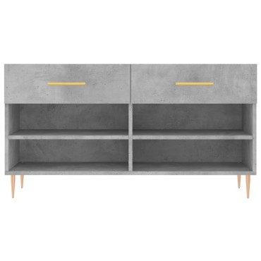 vidaXL Παπουτσοθήκη Γκρι Σκυρ. 102x35x55cm από Επεξεργασμένο Ξύλο