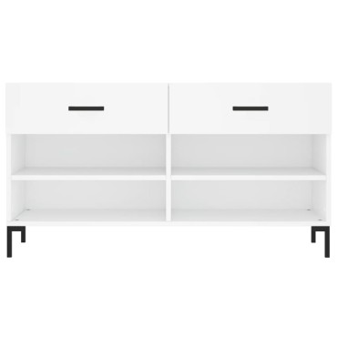 vidaXL Παπουτσοθήκη Λευκή 102x35x55cm από Επεξεργασμένο Ξύλο