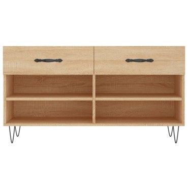 vidaXL Παπουτσοθήκη Sonoma Δρυς 102x35x55cm από Επεξεργασμένο Ξύλο