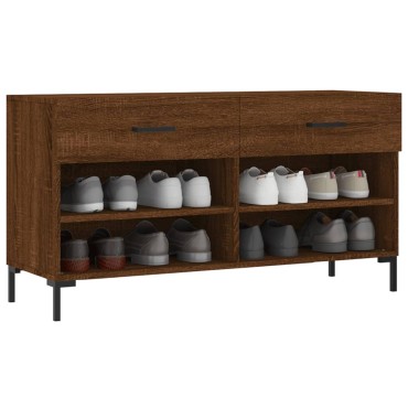 vidaXL Παπουτσοθήκη Καφέ Δρυς 102x35x55cm από Επεξεργασμένο Ξύλο