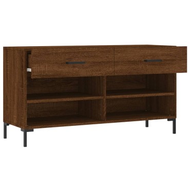 vidaXL Παπουτσοθήκη Καφέ Δρυς 102x35x55cm από Επεξεργασμένο Ξύλο
