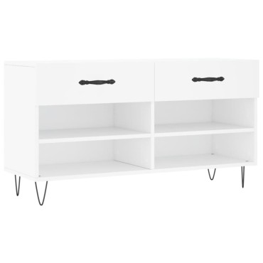 vidaXL Παπουτσοθήκη Λευκή 102x35x55cm από Επεξεργασμένο Ξύλο
