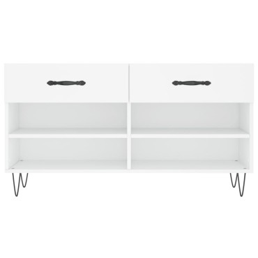 vidaXL Παπουτσοθήκη Λευκή 102x35x55cm από Επεξεργασμένο Ξύλο