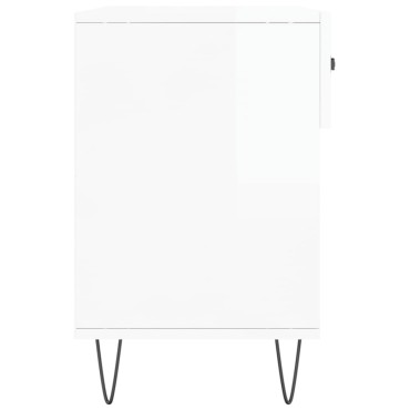 vidaXL Παπουτσοθήκη Γυαλιστερό Λευκό 102x35x55cm Επεξεργασμένο Ξύλο