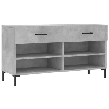 vidaXL Παπουτσοθήκη Γκρι Σκυρ. 102x35x55cm από Επεξεργασμένο Ξύλο