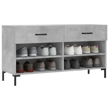 vidaXL Παπουτσοθήκη Γκρι Σκυρ. 102x35x55cm από Επεξεργασμένο Ξύλο