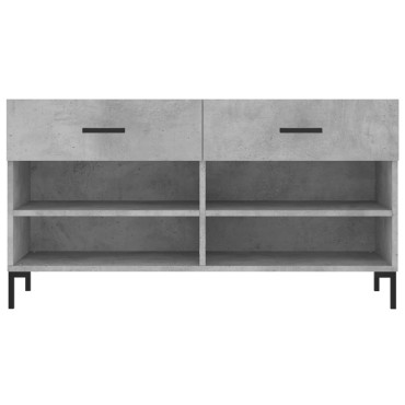vidaXL Παπουτσοθήκη Γκρι Σκυρ. 102x35x55cm από Επεξεργασμένο Ξύλο