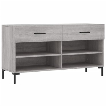 vidaXL Παπουτσοθήκη Γκρι Sonoma 102x35x55cm από Επεξεργασμένο Ξύλο
