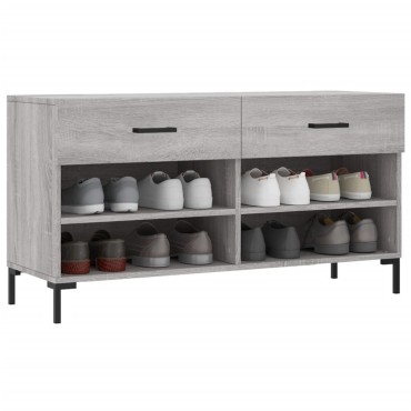 vidaXL Παπουτσοθήκη Γκρι Sonoma 102x35x55cm από Επεξεργασμένο Ξύλο