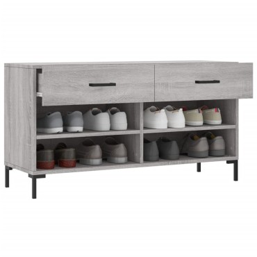 vidaXL Παπουτσοθήκη Γκρι Sonoma 102x35x55cm από Επεξεργασμένο Ξύλο