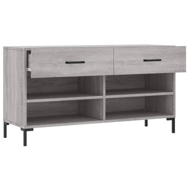 vidaXL Παπουτσοθήκη Γκρι Sonoma 102x35x55cm από Επεξεργασμένο Ξύλο