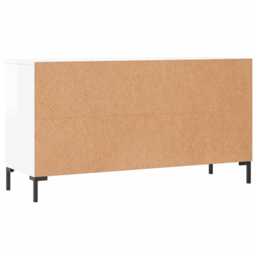 vidaXL Παπουτσοθήκη Γυαλιστερό Λευκό 102x35x55cm Επεξεργασμένο Ξύλο